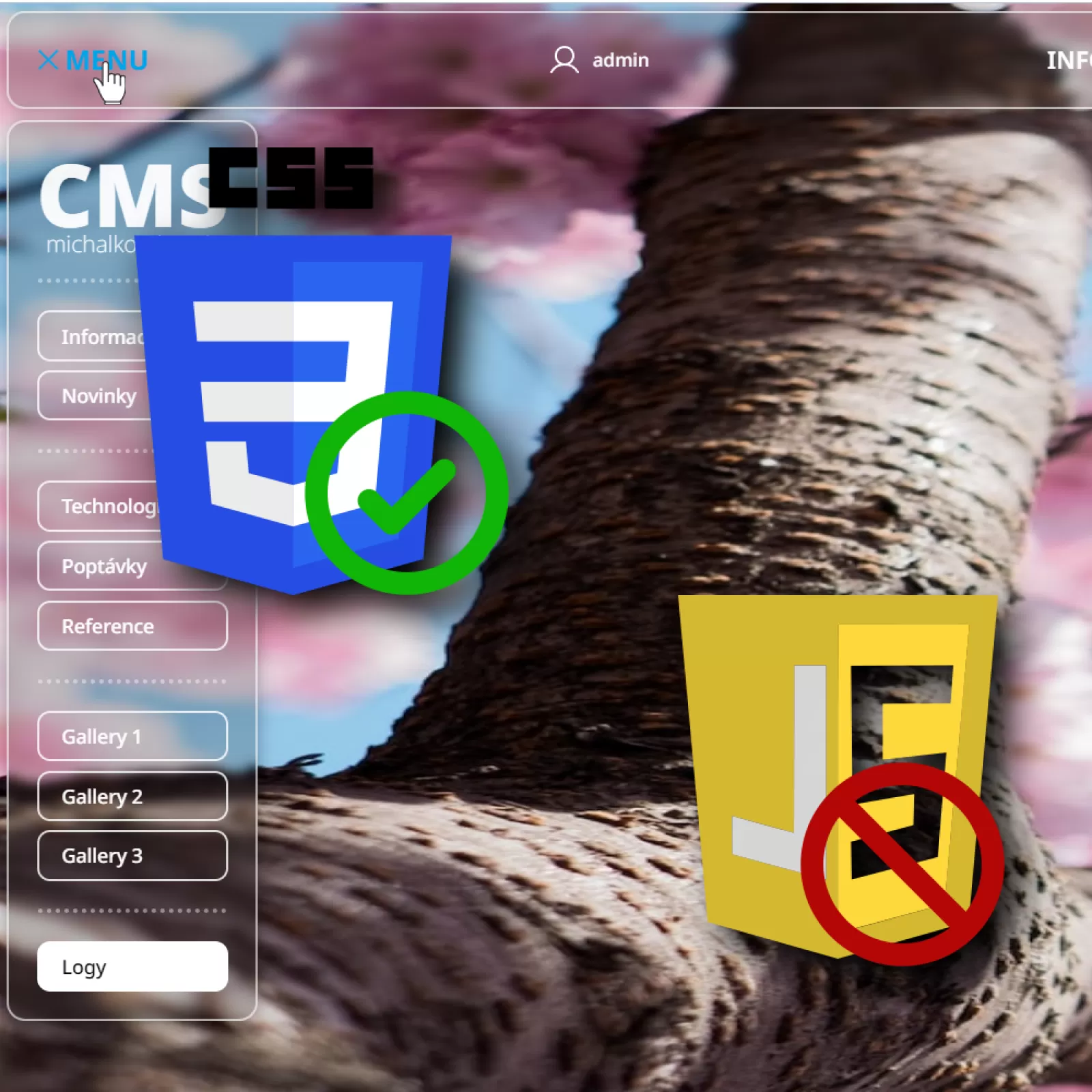 Obrázek - Hamburger menu bez JS